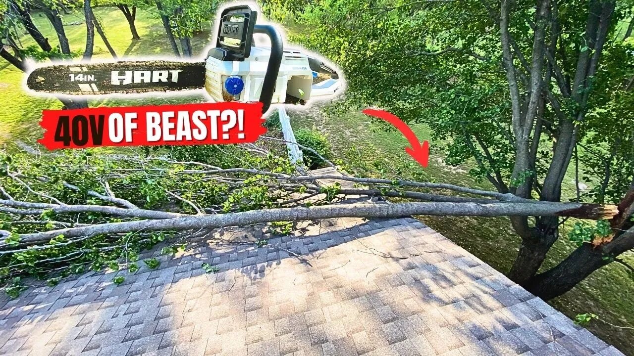 Tree Fell On My House!! Can The Hart 14 Inch Chainsaw Handle it?