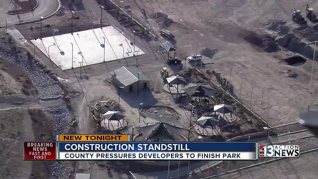 County puts pressure on developers to finish sports park