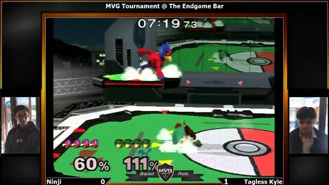 MVG Tournament: Ninji (Fox/Falco) vs. Tagless Kyle (Roy)