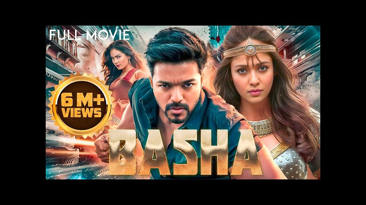 Vijay's Movie Basha | New 2024 Released South Indian Hindi Dubbed Action Movie | Nayanthara