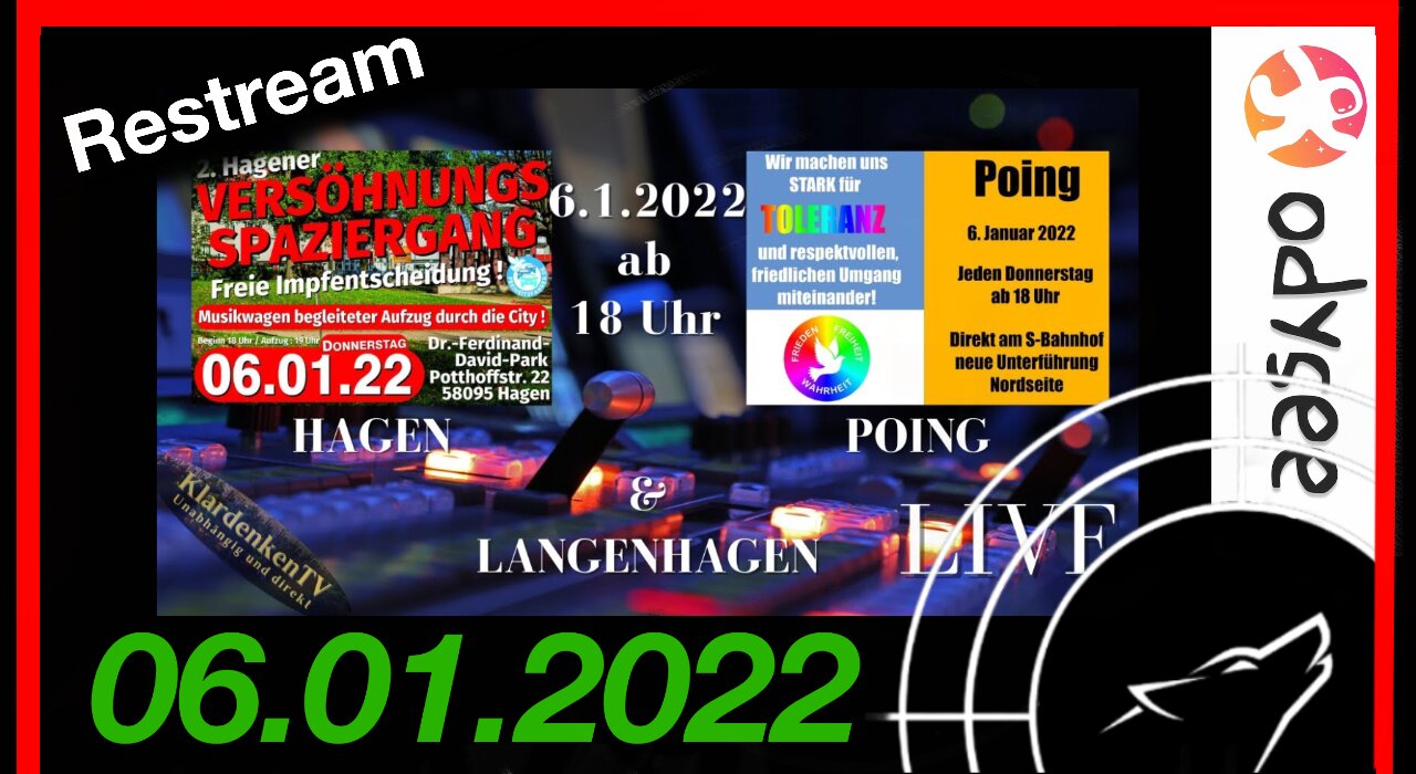 ️️️RESTREAM I Demonstration in Hagen und und weiteren Städten am 06.01.2022