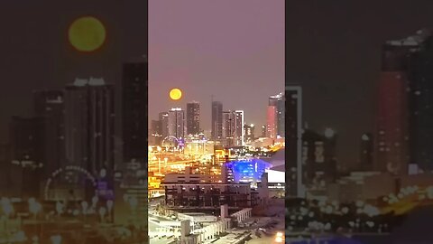 Full moon flight Over Miami 🏝️ #miami #autelevo2 #dronevideo