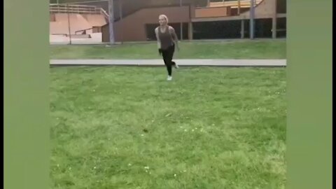 Perfect score for her perfect back flip