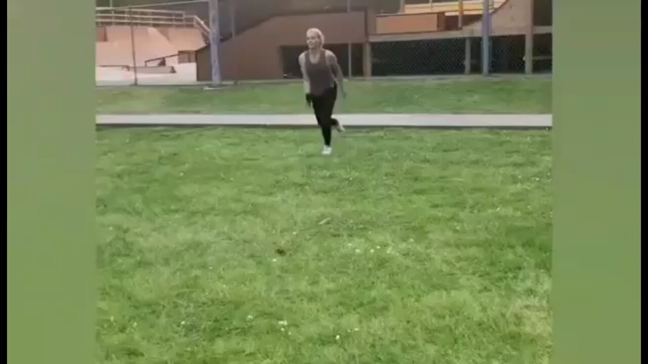 Perfect score for her perfect back flip