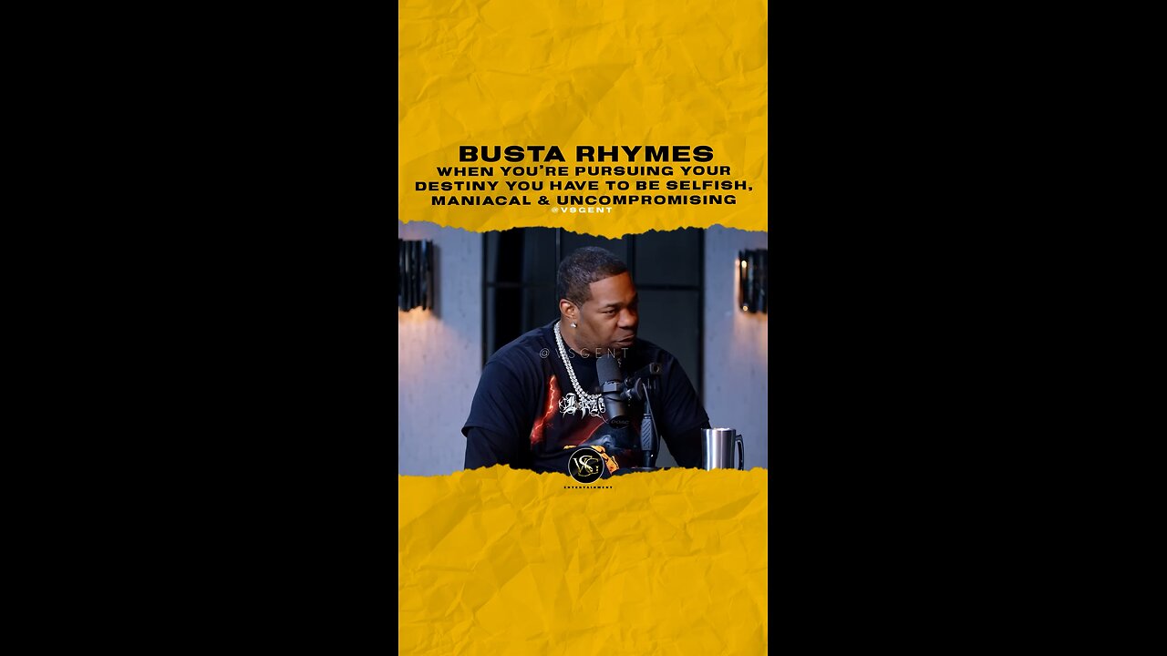 @bustarhymes When you’re pursuing your destiny you have to be selfish, maniacal & uncompromising