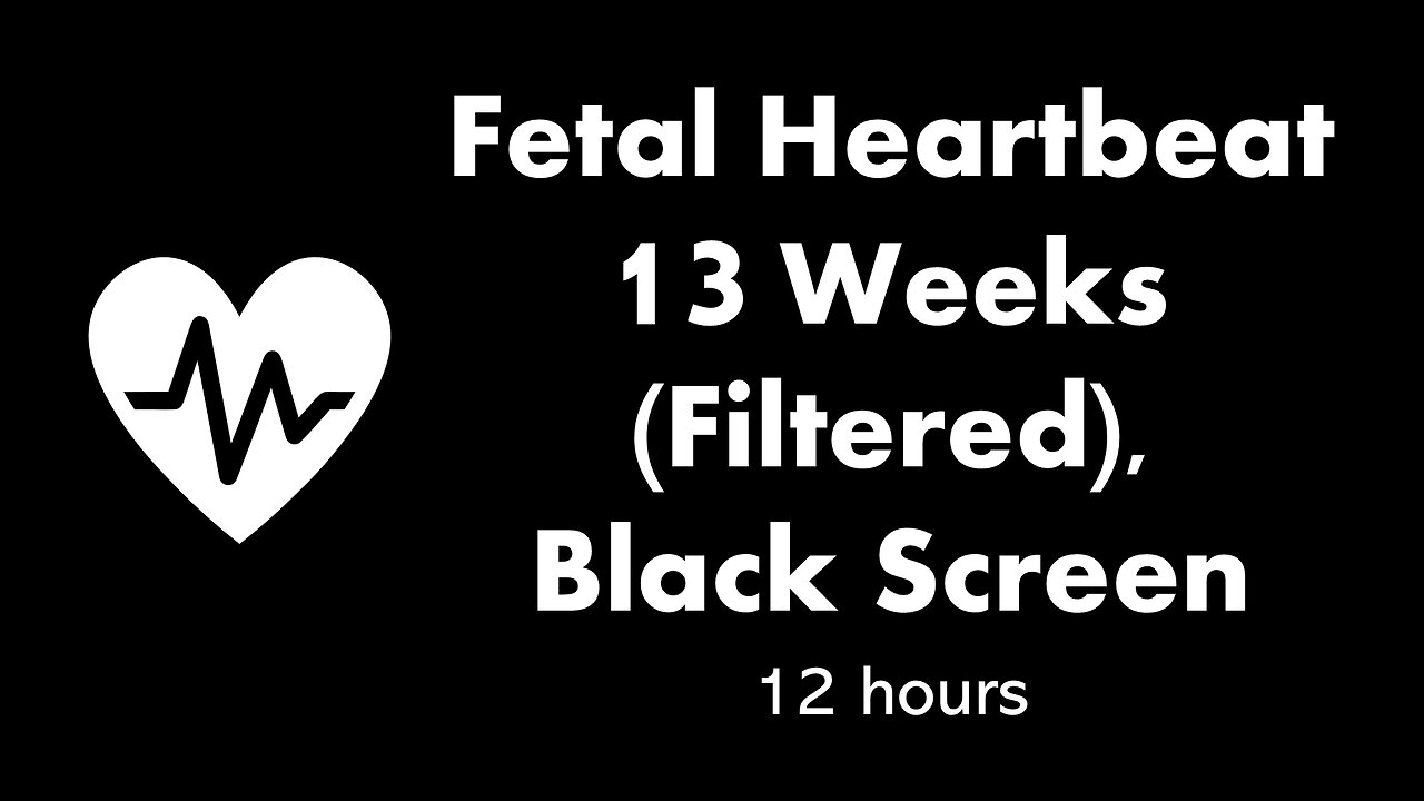 Fetal Heartbeat - 13 Weeks (Filtered) 💓⬛ • 12 hours