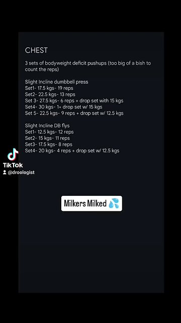 Immaculate li'll chest day 🤤