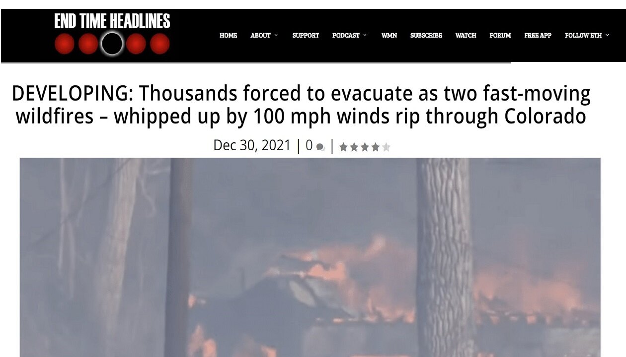 Thousands forced to evacuate as two fast-moving wildfires 100 mph winds rip through Colorado