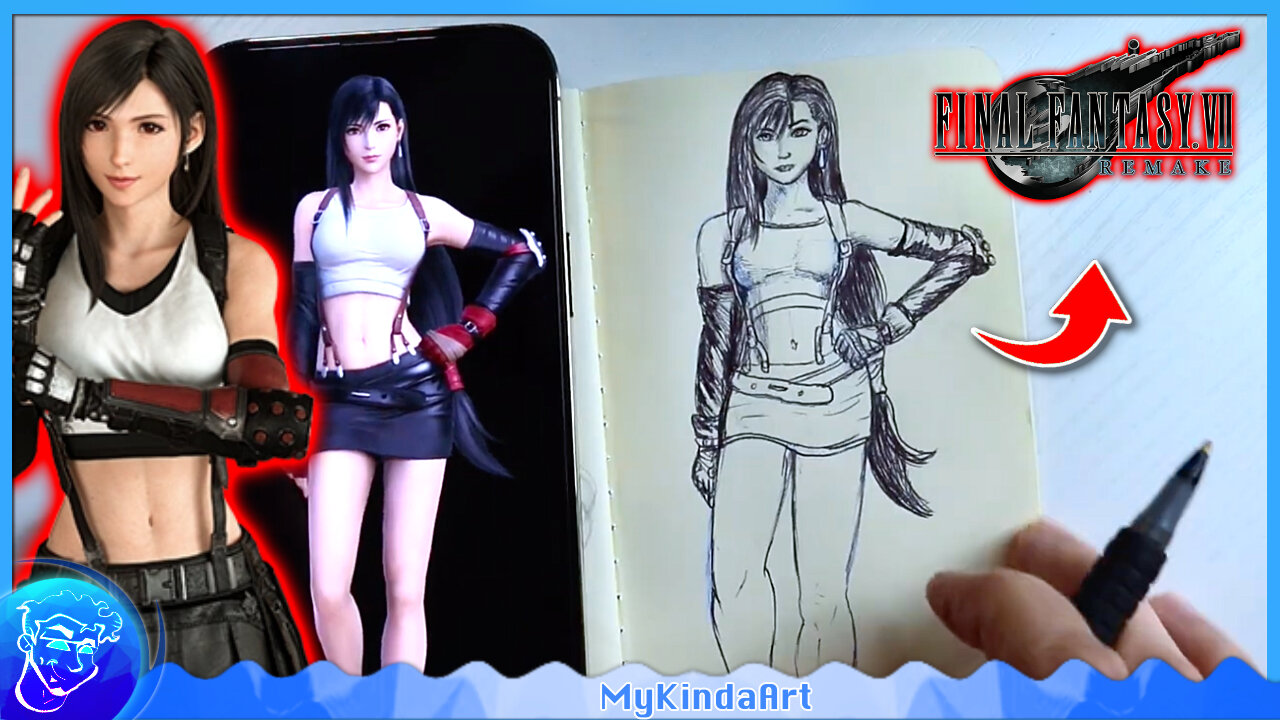 Drawing Final Fantasy 7 Rebirth - Tifa Lockhart