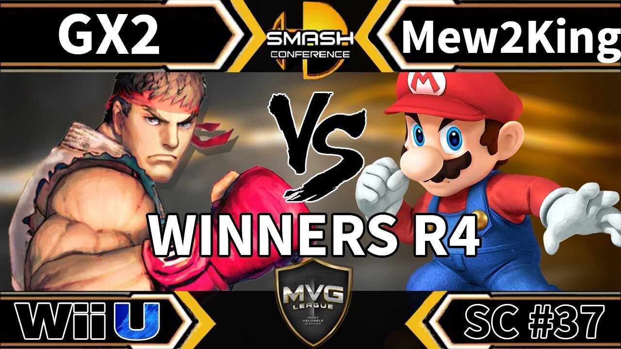 GX2 (Ryu) vs. COG MVG|Mew2King (Mario) - SSB4 Winners R4 - Smash Conference 37