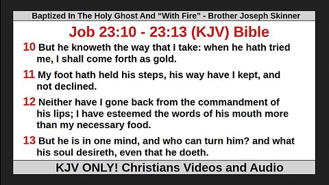 Baptized In The Holy Ghost And “With Fire” - Brother Joseph Skinner