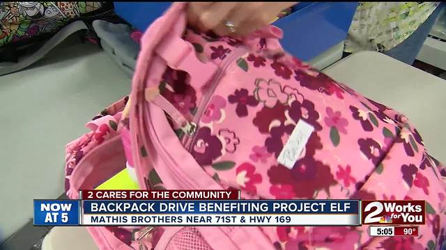 Backpack Drive benefits Project Elf