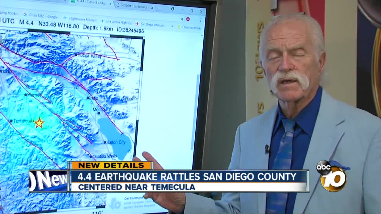 4.4 Earthquake rattles San Diego County