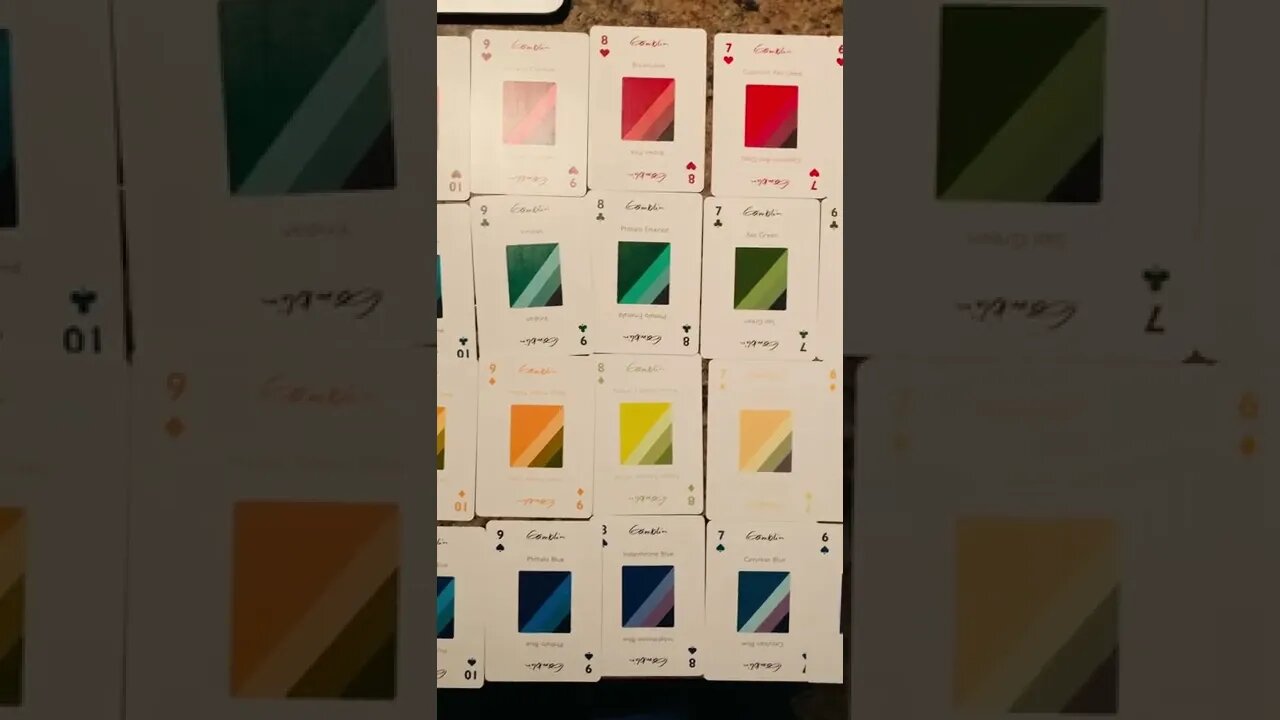 Playing cards from Gamblin Oil Colors