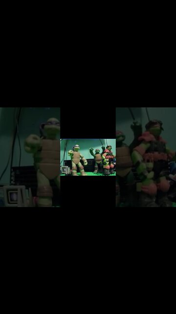 TMNT Dance With Sonic MEME (STOP MOTION) #shorts