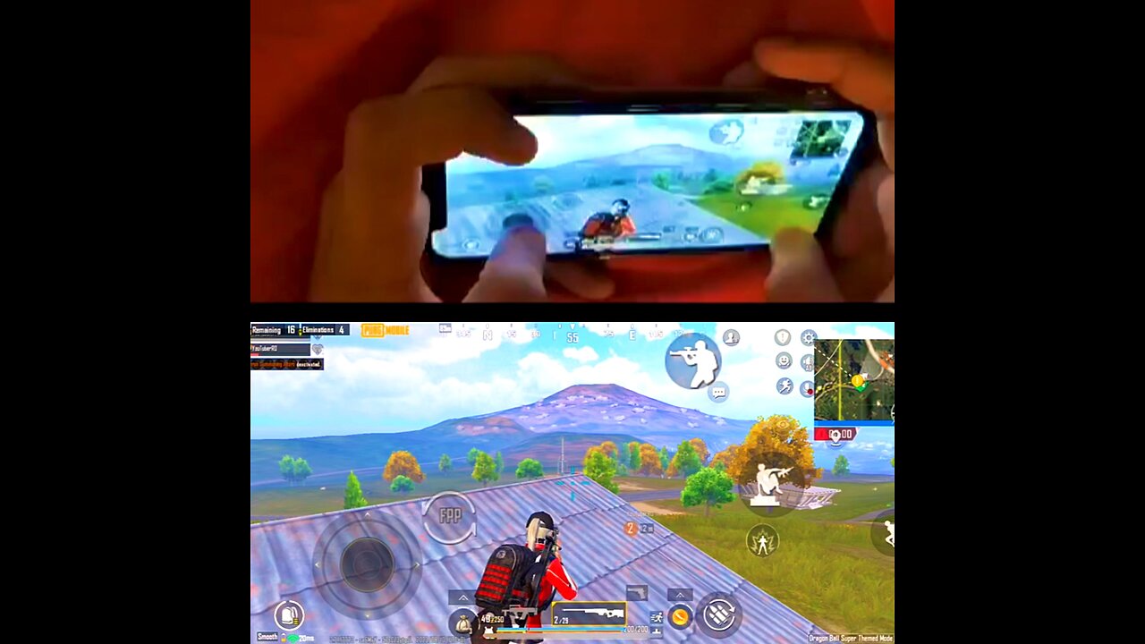 PUBG mobile 1vs3 with handcam