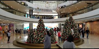 Oval Atrium of IFC mall decorated with Christmas mood in Central, Hong Kong