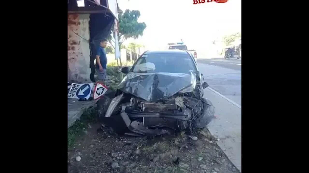 Salakyan bumonggo sa poste sang cctv, 3 ka sakay pilason sa probinsya sang Antique. | Video prod by