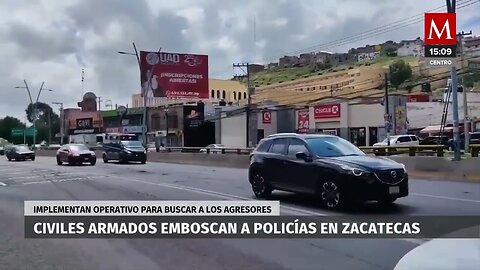 Emboscada en Zacatecas deja a tres policías gravemente heridos