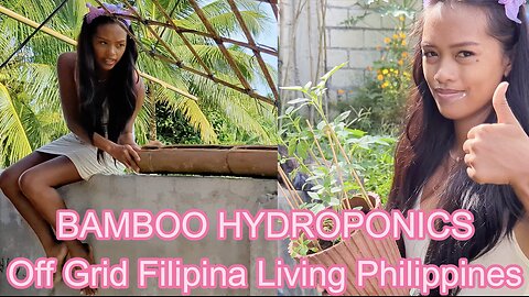 🇵🇭 HOW TO: Bamboo Tomato Hydroponics Growing Off Grid Island Family Tiny House Living Philippines
