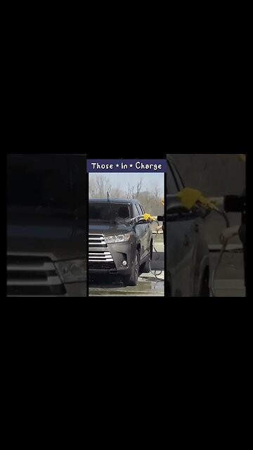 Masked Lib Thinks She's 'Washing' Her Car At The Gas Station 🤡🤦