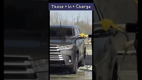 Masked Lib Thinks She's 'Washing' Her Car At The Gas Station 🤡🤦