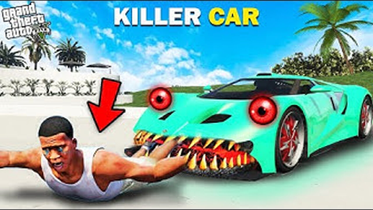 GTA 5 FRANKLIN SHINCHAN FINAL PLAN TO STOP CURSED KILLER CAR , GTA 5