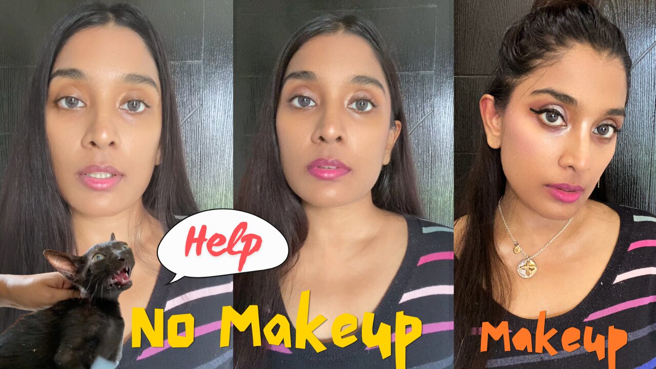 No Makeup to Glam Makeup Transformation