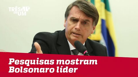 Pesquisas de intenção de voto mostram Bolsonaro líder