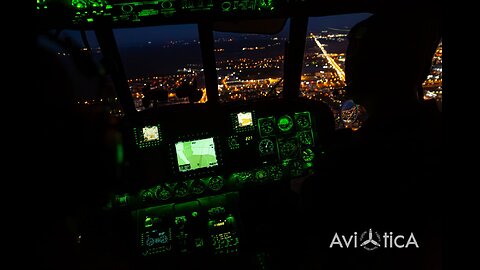 Night work office of the crew of a Mil Mi-17V-5 of the Belarusian Ministry of Emergencies Aviation