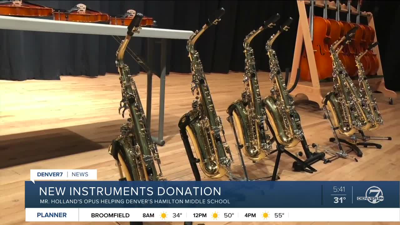 Denver Middle School receives new, donated instruments