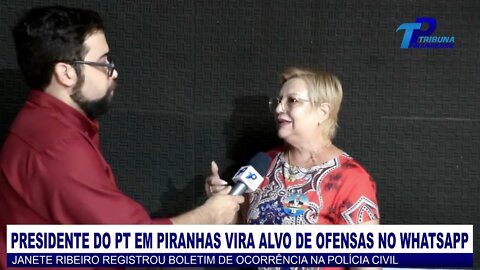 PRESIDENTE DO DIRETÓRIO DO PT NO MUNICÍPIO DE PIRANHAS VIRA ALVO DE OFENSAS E AMEAÇAS NO WHATSAPP