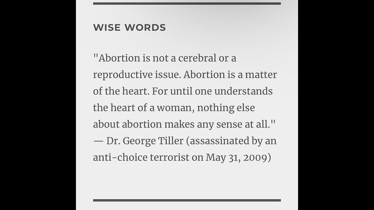 Website Read | “The Only Moral Abortion is My Abortion” When the Anti-Choice Choose By Joyce Arthur