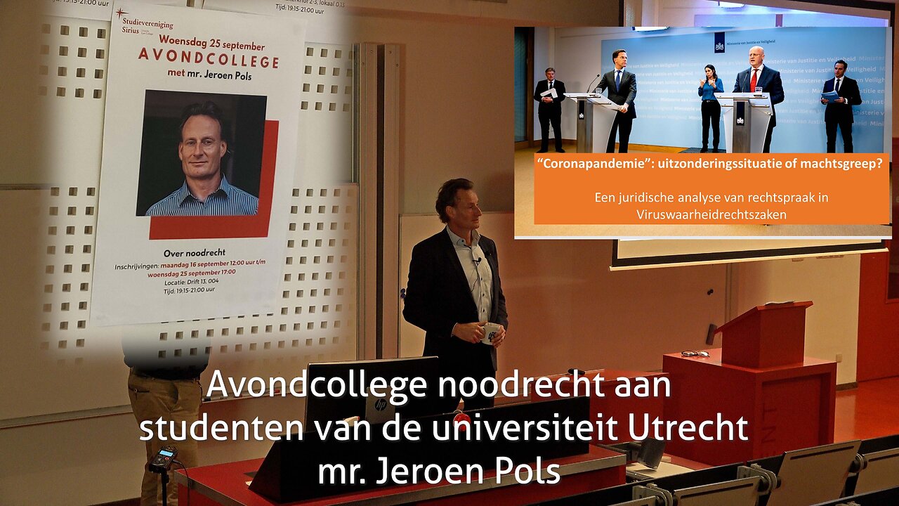 Avondcollege Noodrecht, Universiteit Utrecht - mr. Jeroen Pols