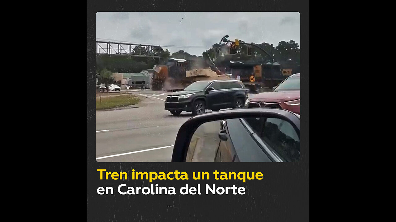 Tren choca con camión que transportaba un tanque militar en EE.UU.