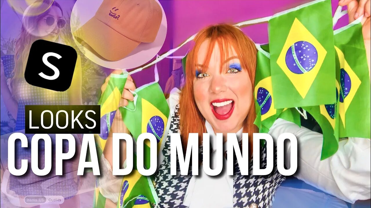 como montar LOOKS PARA A COPA DO MUNDO NA SHEIN com poucas peças | comprinhas BRASIL CORE