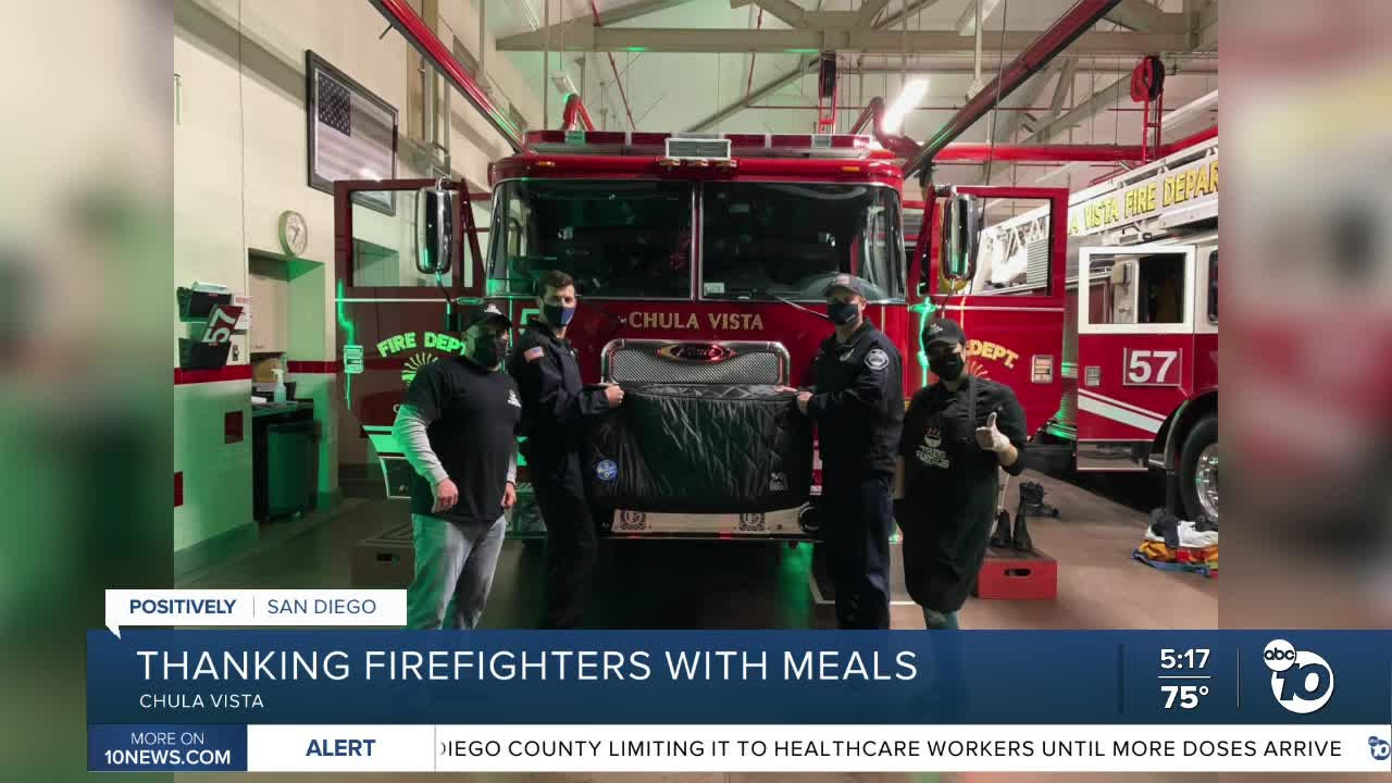 Restaurants thanking Chula Vista firefighters with meals