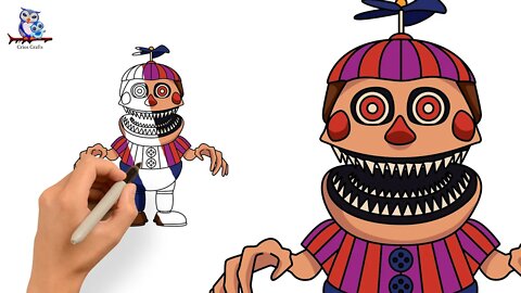 How to Draw Nightmare Balloon Boy FNAF - Art Tutorial