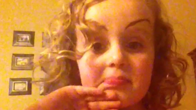 A Little Girl Doesn't Like Her Drawn On Eyebrows