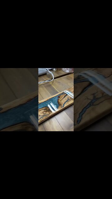 Glass finish with resin #shorts #woodworking #shortvideo #resin