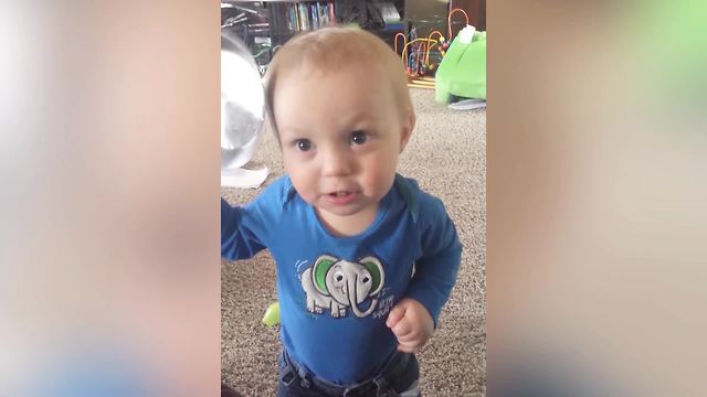 Baby Boy Creates Music With A Frying Pan