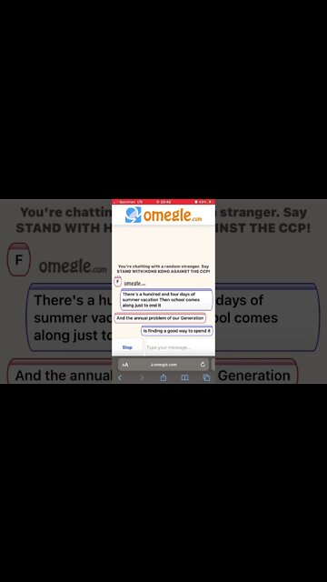 The Phineas and Ferb theme but on Omegle