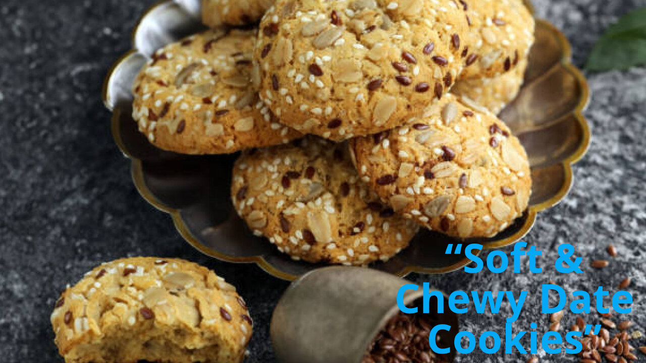 "Sesame and Date Cookies: Soft, Chewy, and Perfect for a Quick Snack!"