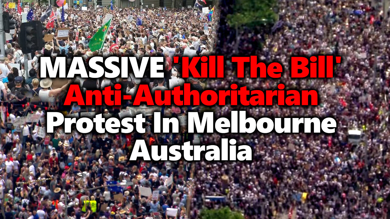 MASSIVE Melbourne Australia Protest Against Mandates, Segregation & Terribly EVIL Proposed Bill