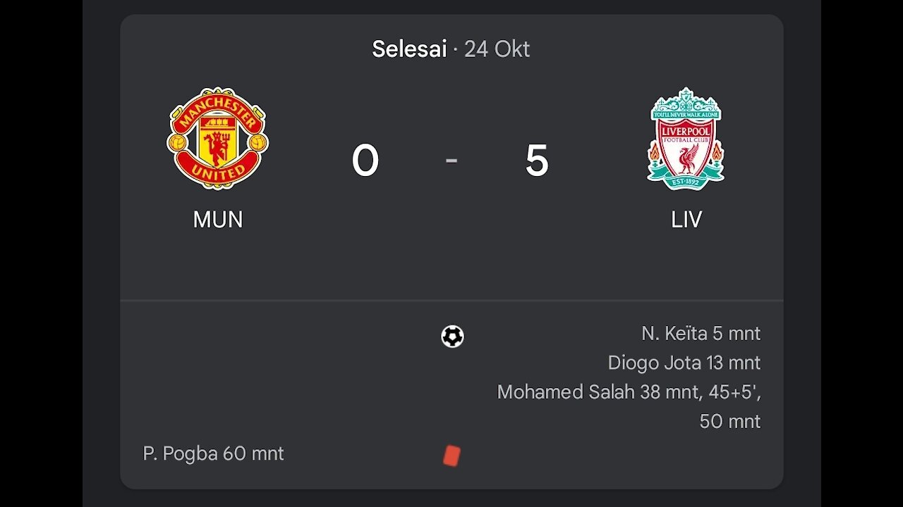 Manchester Vs Liverpool 0-5 Highlights
