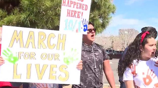 Rancho High students hold rally against gun violence after school