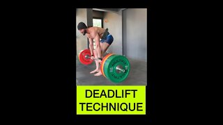 180KG DEADLIFT | ENGAGE LATS BEFORE PULLING #shorts