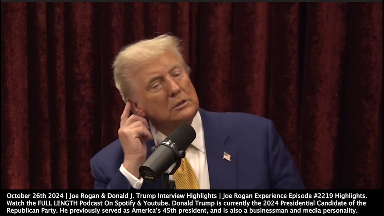 Joe Rogan & Donald J. Trump Interview Highlights | "Once They Shot You. I Was Like He's Got to Come In Here. It's All About the Timing. The Timing Is Perfect. Do You Even Have a Scar On Your Ear?"