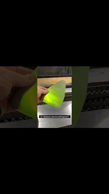 a 1/8” aluminum piece laser cut and engraved ⚡️#SMD Shop Shorts