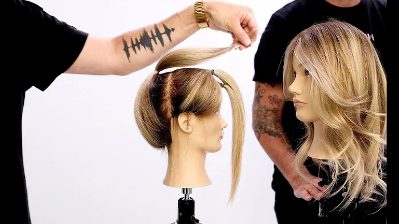 💇Butterfly Layered Haircut Tutorial Using Only 3 Ponytails | Easy To Follow 💇 #trending